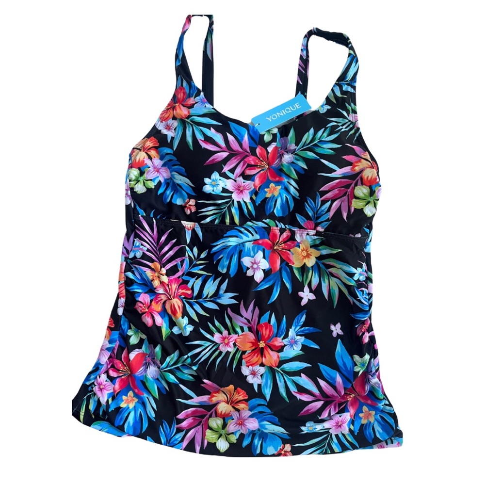 Younique One Piece Swim Black and Blue